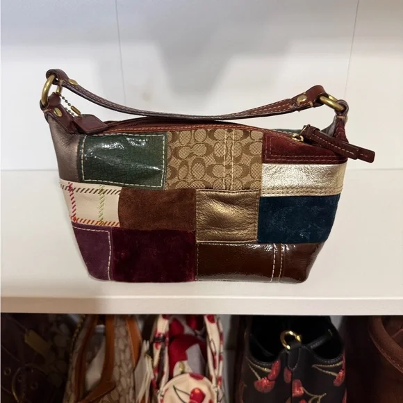 Coach Patchwork Baguette Pouch - Picture 2 of 9